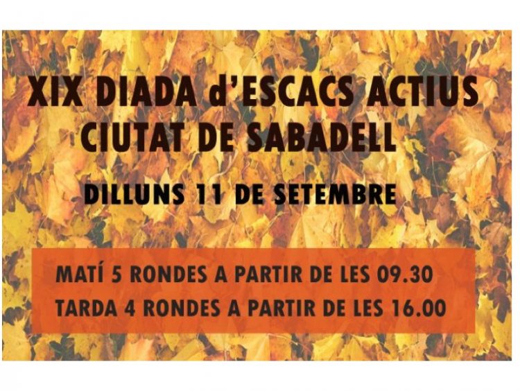 XIX Diada d’escacs actius ciutat de Sabadell