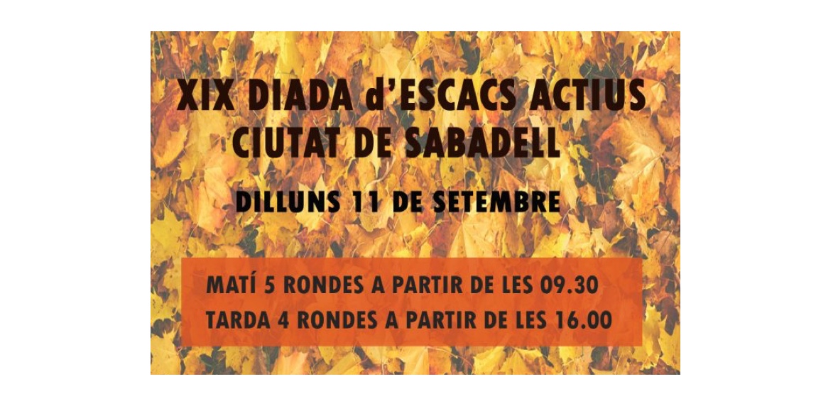 XIX Diada d’escacs actius ciutat de Sabadell